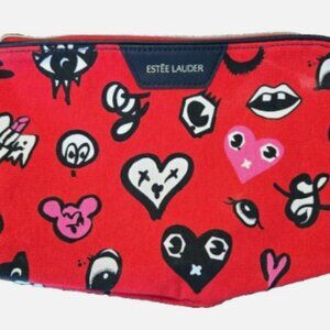 Estee Lauder Quentin Jones Makeup Bag Heart Print